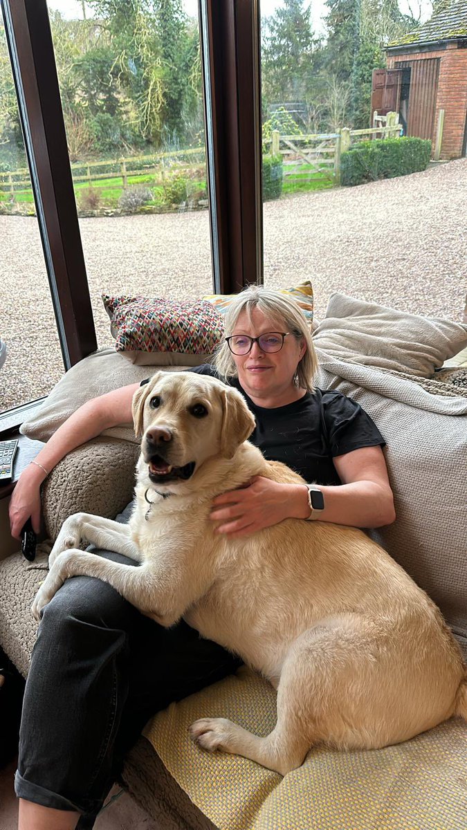 Mummy is home !!! She went to see HuGrandpa who is poorly.   I won’t ever let her leave without me again !! #dogsoftwitter