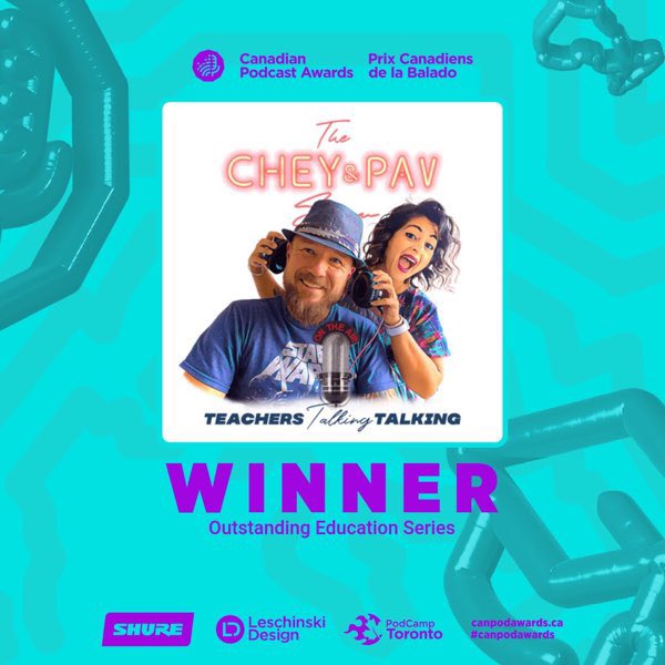 PavWander's tweet photo. Wow! 🤩

Still pinching myself after winning the Canadian Podcast Award for Outstanding Educational Series! 🏆🎙️ 

Thank you, thank you, thank you to our fantastic listeners and everyone who has been part of this podcasting journey. 

Your support means the world to us! 

❤️🙏🏽 https://t.co/Te109mchXb