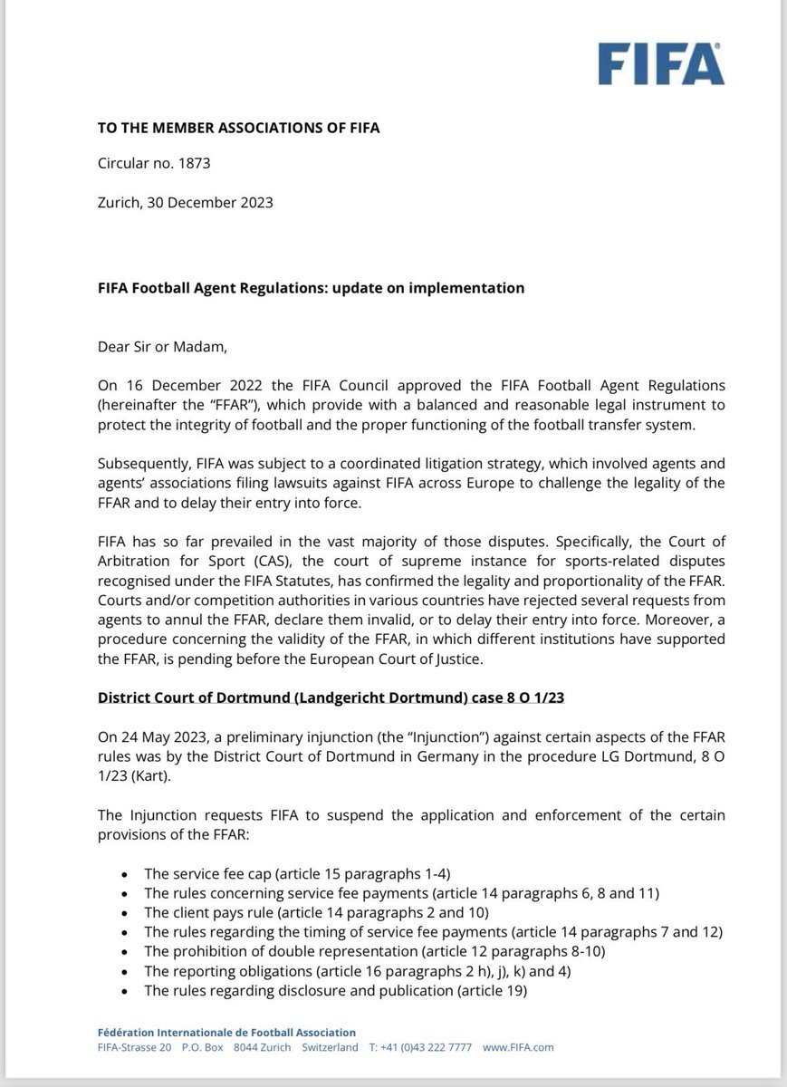 jebetanabe's tweet photo. FIFA temporarily worldwide suspends the regulations governing.
FIFAが新エージェント規則の世界的な一時停止措置を発表しました。
#jfa
#jleague
#agent
#ffar
#nfar https://t.co/Mvq4SVP3PU