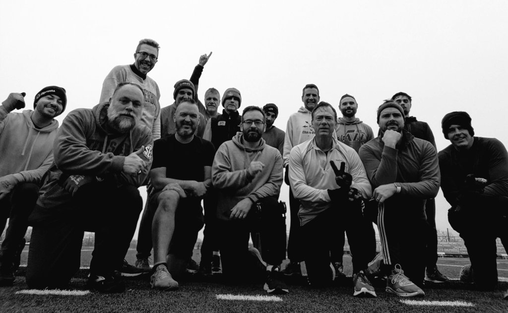 The only New Year's resolution you need to make is to join up with this motley-looking group of hooligans.  Open to all men.  Free of charge.  Peer led.  Always outside.  Ends in a circle of trust.  F3ashland.com