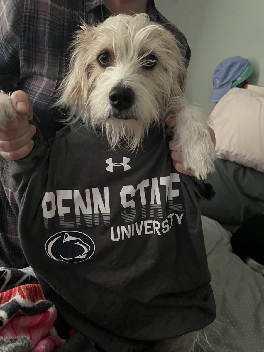 AlWatkins15's tweet photo. This is what happens when your Ole Miss graduate daughter goes to the bowl game and leaves her dog with Dad https://t.co/yb0iQAmZwL