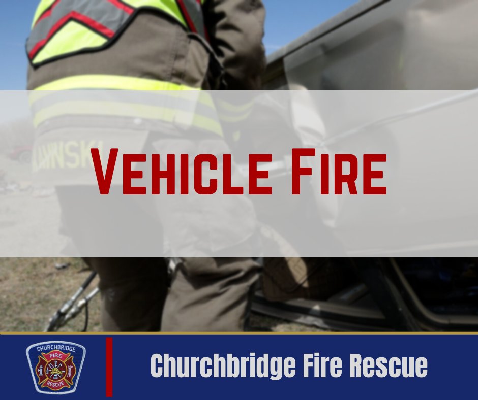 Churchbridge Fire (@cbfirerescue) on Twitter photo Vehicle Fire - dispatched to a vehicle fire in the Town of Calder 08:55 Vehicle Fire - dispatched to a vehicle fire in the Town of Calder 08:55