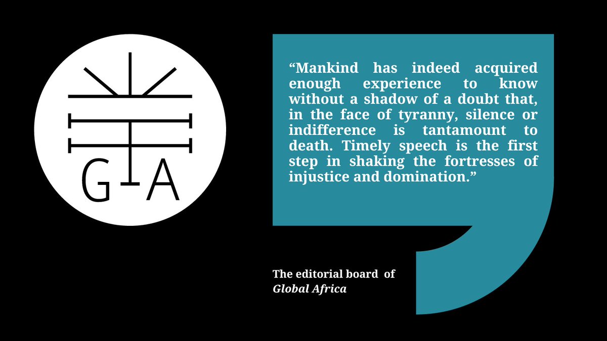 In the editorial of this fourth issue, the editorial board of Global Africa supports @ASAA_Africa’s statement on the situation in the #Gaza Strip in #Palestine. Read it to discover the solutions proposed by the Association of African Studies of Africa: globalafricasciences.org/issue-04/art-0…