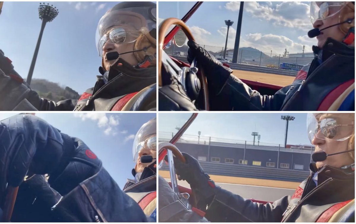 htogi999's tweet image. サーキット走行、刺激的！
完璧に治ったAC ACE ！めちゃくちゃ滑らかな走りで興奮！そして周りのクルマの凄いこと！めちゃくちゃ価値のあるビンテージカーが本気モードで飛ばしまくっている。戦前のブガッティが大好きなちっちも大興奮！クラシックカーラリーとはまた全然違う空気感！これもいい！