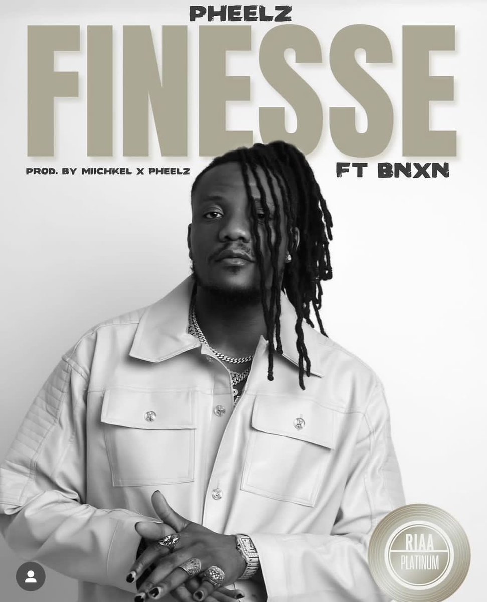 OneJoblessBoy's tweet photo. Finesse bags RIAA Platinum certification.

Congratulations Pheelz 🔥 https://t.co/JpcuPZqup1