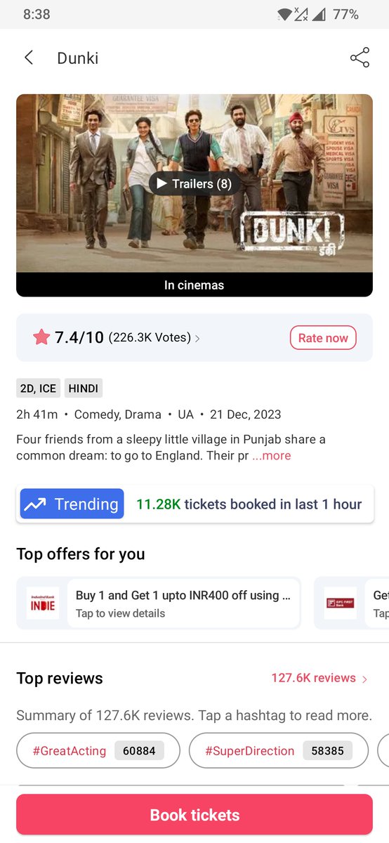 ManobalaV's tweet photo. Weekend Night Status

18.57K vs 11.28K

#Prabhas vs #ShahRukhKhan

#Salaar vs #Dunki