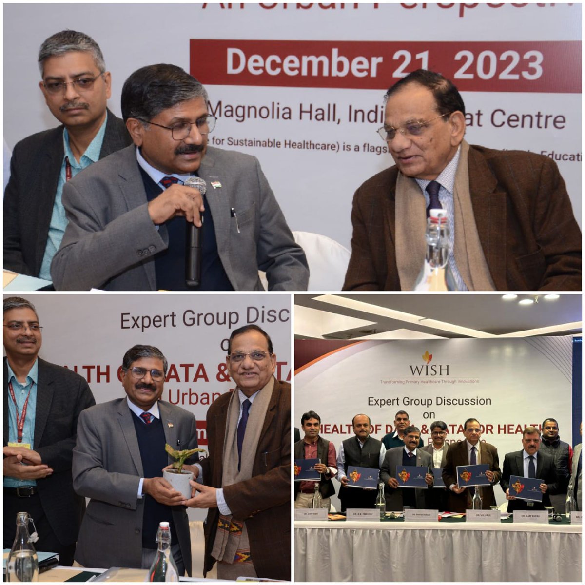 Privileged to have Dr Vinod Paul, Member NITI Aayog, Dr KK Tripathy, JS (NUHM), and stalwarts, at the Launch of WISH Factsheets: 'Urban Health through Data Lens' and a discourse on Urban Health. @PMOIndia @MoHFW_INDIA @NITIAayog @UNICEFIndia @usaid_india @BMGFIndia @WHOSEARO