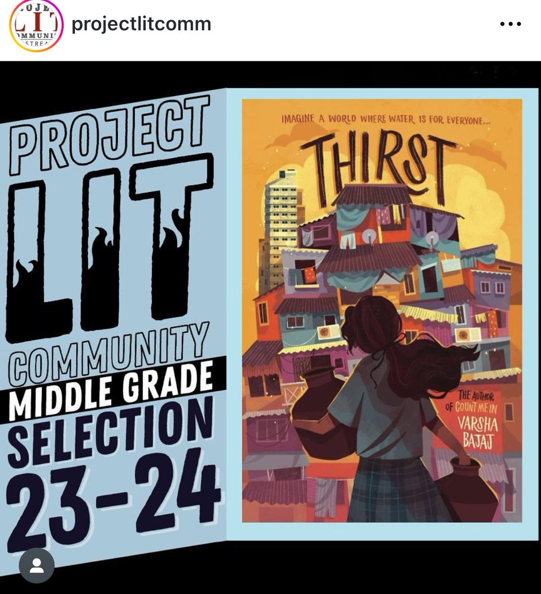 Thirst is a 2023-24 ⁦@ProjectLITComm⁩ pick🎉 Minni’s story will reach more readers. Thank you! ⁦@PenguinClass⁩ ⁦#mglit #waterequity