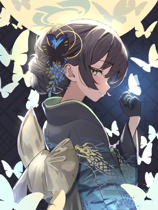 「butterfly hair ornament」 illustration images(Latest｜RT&Fav:50)｜3pages