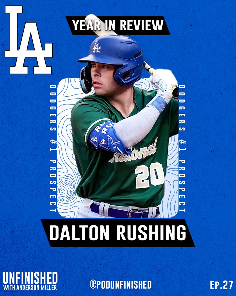 Anderson Miller (@andersonlmiller) on Twitter photo Episode 27. Dalton Rushing, <a href="/Dodgers/">Los Angeles Dodgers</a> No.1 Prospect reflects on a year that had 2 different sides but 1 outcome..Growth. From playing in the Futures game to 2 months of struggling and learning more from the game than he ever had. @PodUnfinished linktr.ee/podunfinished Episode 27. Dalton Rushing, <a href="/Dodgers/">Los Angeles Dodgers</a> No.1 Prospect reflects on a year that had 2 different sides but 1 outcome..Growth. From playing in the Futures game to 2 months of struggling and learning more from the game than he ever had. @PodUnfinished linktr.ee/podunfinished