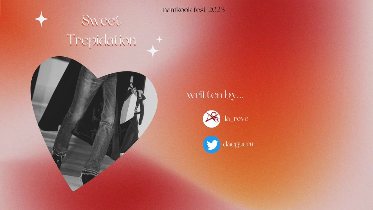namkoofest's tweet photo. 💌⋆ ˚｡ ⋆୨୧˚ Sweet Trepidation

➤ Written by:
Twitter: @daegucru
AO3: https://t.co/7iQWZpnSmE

⁞ https://t.co/zKAj0OnUWP ⁞ https://t.co/ZJST8hoRAy
