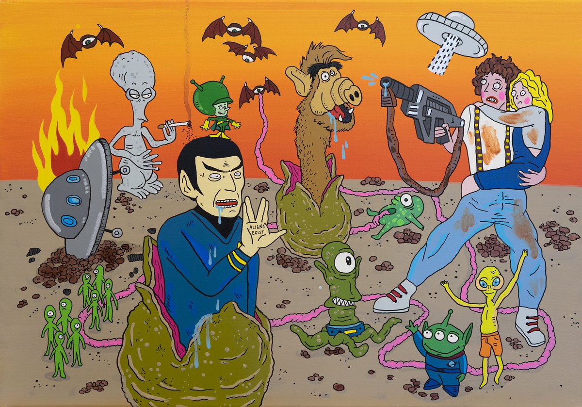 👽
Aliens exist
50x35 cm
mixed media on canvas
🛸
#Aliens #UFO #extraterrestrial #fakenews