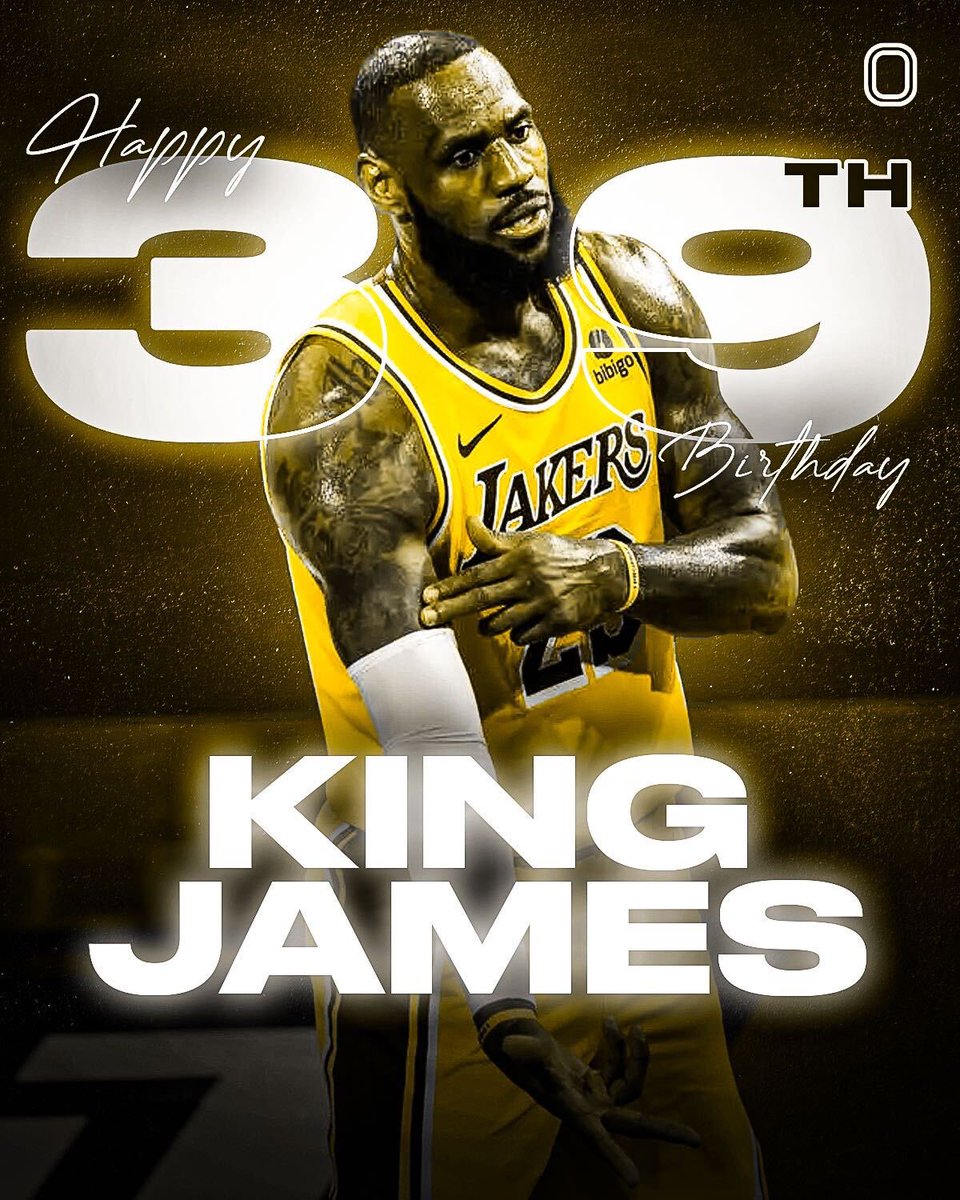 overtime's tweet image. LEBRON TURNS 39 TODAY. HBD @KingJames