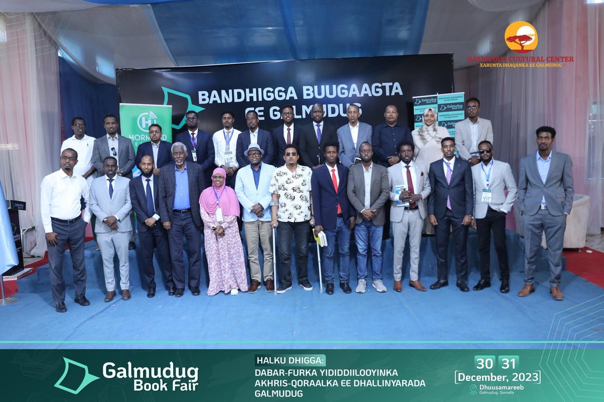 GlmudugBookFair's tweet image. The first day of the Galmudug Book Fair successfully concluded in Dhuusamareeb, bringing together leaders, scholars, authors, academics, and researchers.
#GalmudugBookFair