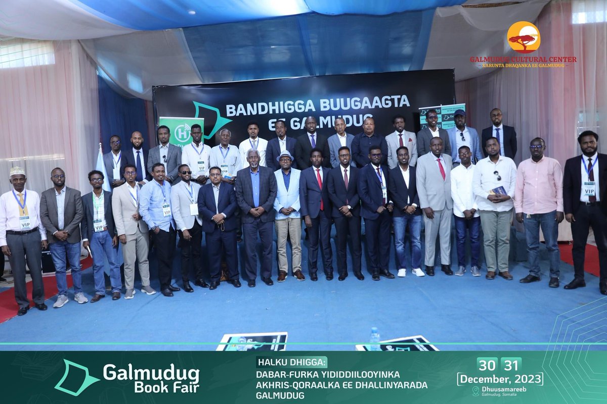 GlmudugBookFair's tweet image. The first day of the Galmudug Book Fair successfully concluded in Dhuusamareeb, bringing together leaders, scholars, authors, academics, and researchers.
#GalmudugBookFair