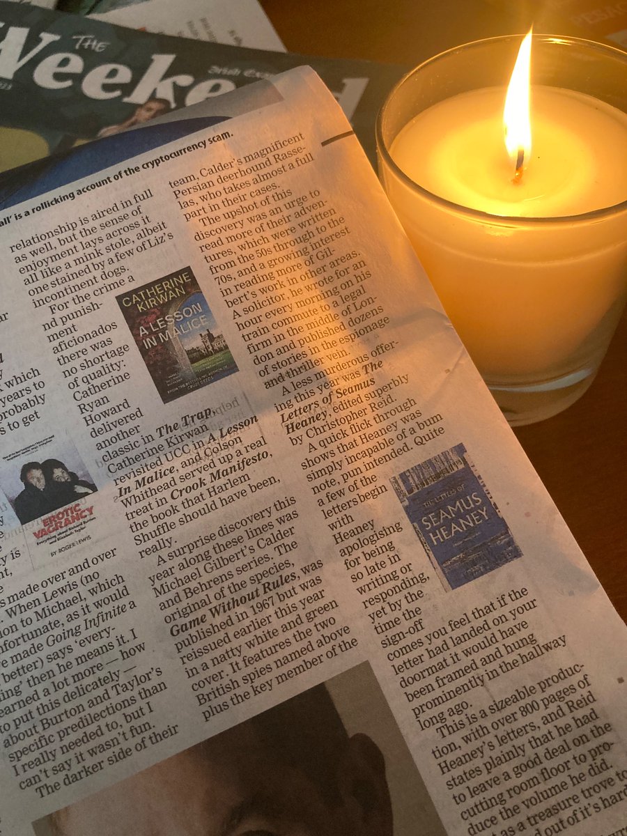 Delighted to find #alessoninmalice in @IEArtsCulture @irishexaminer #books today as part of the @MikeMoynihanEx ‘Great year for books, yet again’ piece - thanks Michael ❤️📚(and beside #thetrap by the fabulous @cathryanhoward 😘📚)