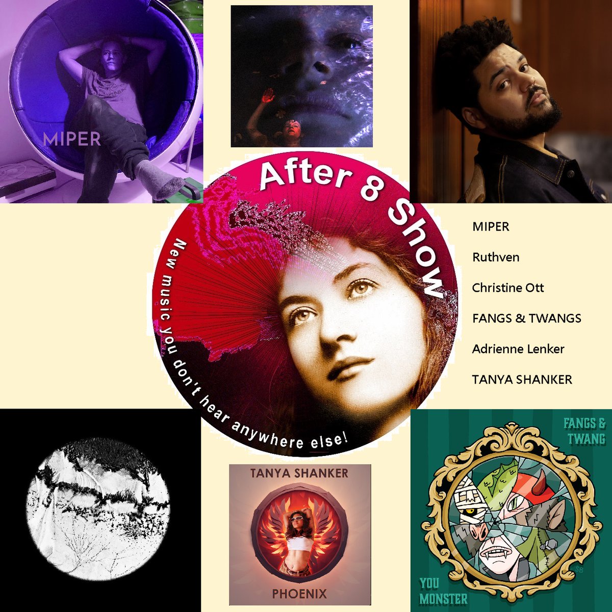 After Eight Show (@theafter8show) on Twitter photo Part 4 of tonight's show - 9 till 10 on the Crowzone!
Miper (<a href="/KetanPatwardha1/">Ketan Patwardhan</a>) <a href="/RuthvenReady/">Ruthven Ready</a> <a href="/Christine_Ott_/">Christine Ott</a> <a href="/fangsandtwang/">Fangs and Twang</a> <a href="/adriannelenker/">adrianne lenker</a> <a href="/itstanyashanker/">itstanyashanker</a>
tunein.com/radio/CrowZone…
#alternative #NewMusic #newmusicyoujustdonthearanywhereelse Part 4 of tonight's show - 9 till 10 on the Crowzone!
Miper (<a href="/KetanPatwardha1/">Ketan Patwardhan</a>) <a href="/RuthvenReady/">Ruthven Ready</a> <a href="/Christine_Ott_/">Christine Ott</a> <a href="/fangsandtwang/">Fangs and Twang</a> <a href="/adriannelenker/">adrianne lenker</a> <a href="/itstanyashanker/">itstanyashanker</a>
tunein.com/radio/CrowZone…
#alternative #NewMusic #newmusicyoujustdonthearanywhereelse