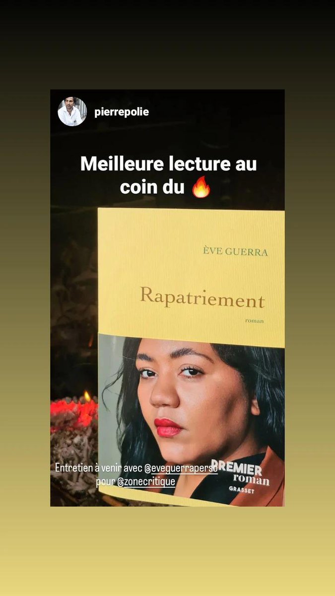 Merci infiniment à Pierre Poligone et à la rédaction de  Zone Critique  pour leur soutien. J'espère que la lecture de Rapatriement ne decevra pas trop et il me tarde de faire l'entretien.