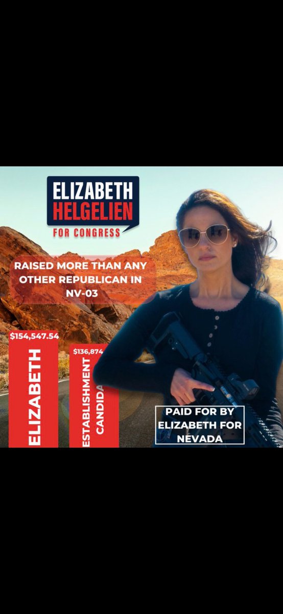 🇺🇸🇺🇸🇺🇸
 Meet Elizabeth Helgelien @ElizabethForNV: A strong voice for Nevada's future, she's a fierce advocate for education, energy independence, and American values. Let's get behind her and bring real change to Nevada's 3rd Congressional District! #NV03 #HelgelienForCongress 💯