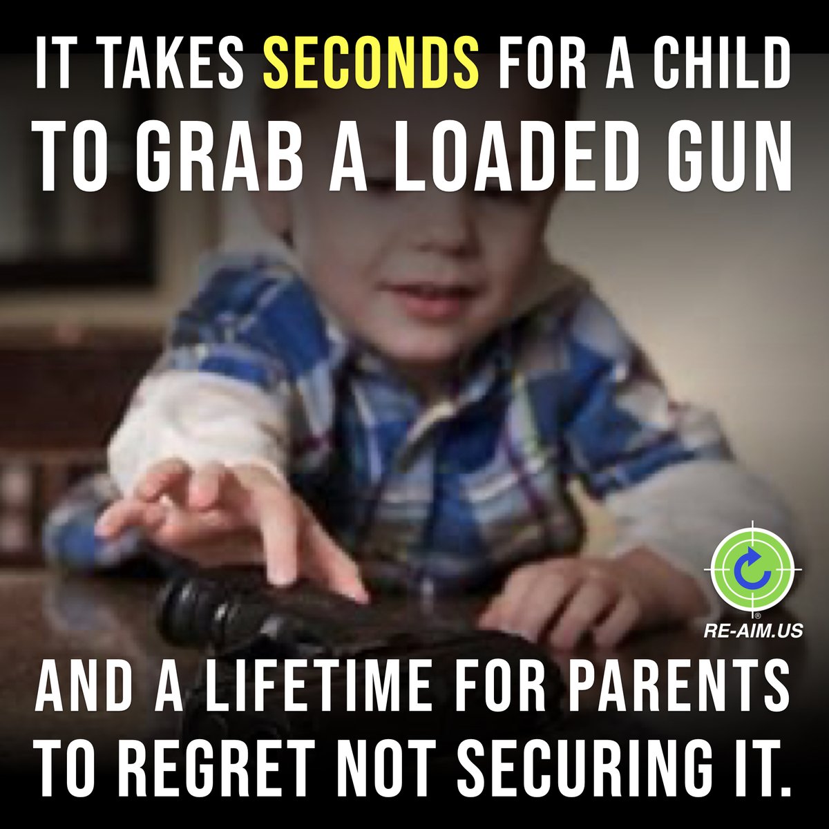 If a parent can't protect their child FROM a loaded gun, how can they protect them with one? 

SECURE your firearms--and your children's futures. 

Share this #PSA reminder from #REAIM🚸 🇺🇸