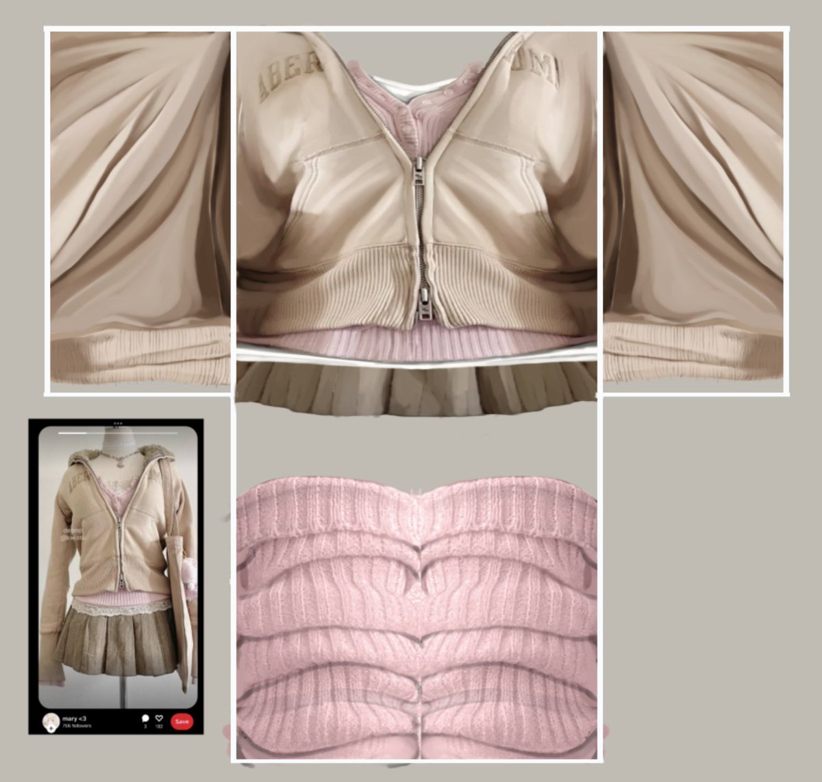 finished a wip, havent been feeling that great recently, hopefully will feel better tmr!🎀
Link:
Top: roblox.com/catalog/158118…
Bottoms: roblox.com/catalog/158118…

#roblox #robloxart #robloxclothes #robloxclothing #robloxdesign #rtc #robloxdesigner #robloxdev #robloxdevs