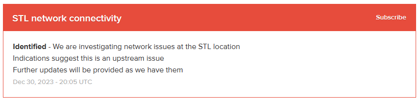 Update from my web host...