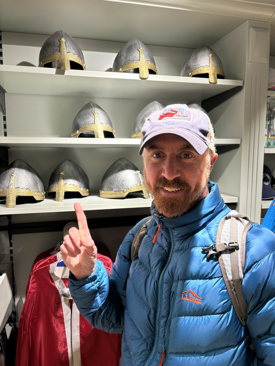 aftheaded's tweet photo. A day off for @usahockey at #WorldJuniors but did we find the secret stash of MVP helmets at Liesberg?  Only @DCarleDU knows…. https://t.co/XmnOB5y8ZS