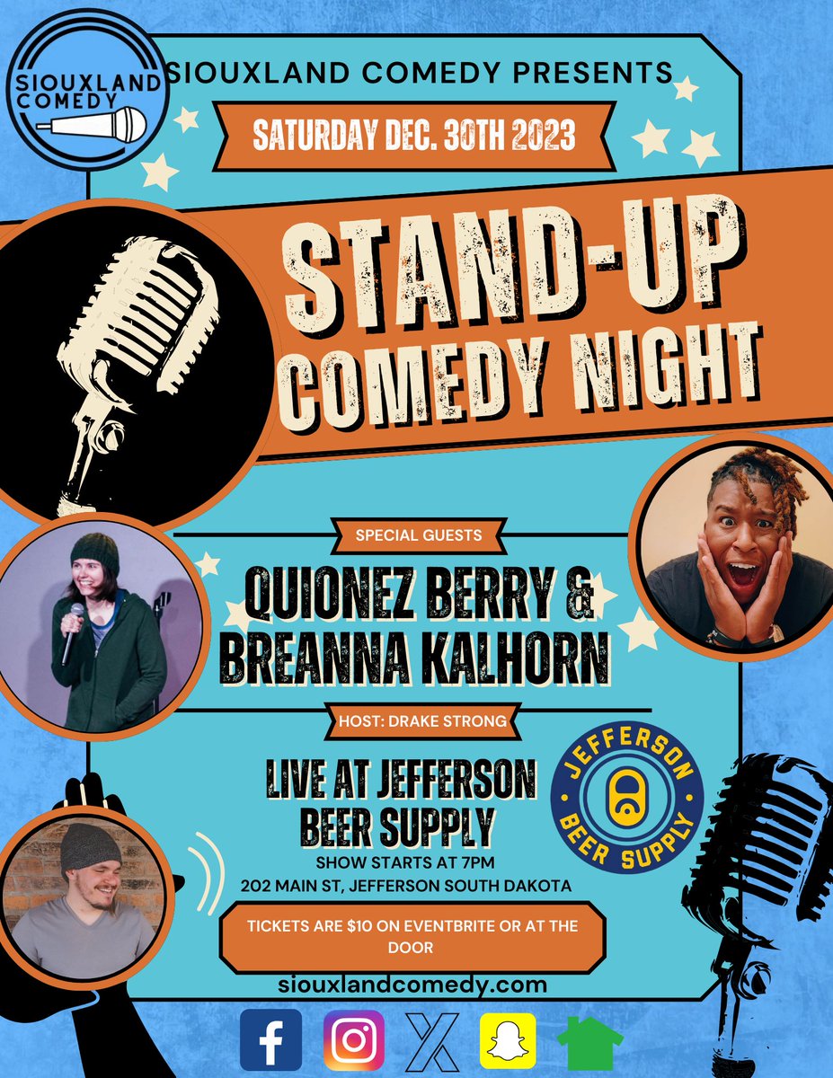 Tonight I'll be in Jefferson, South Dakota! <a href="/ComedySiouxland/">Siouxland Comedy</a>