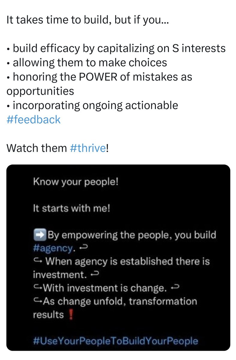 ErmaLuis1's tweet photo. 7. Explain Assessment Practices
Why?!
Education has changed. Explain your personal assessment practices & be sure to align it to your governing body. For us, it's Growing Success.
I was a #Feedback & #Metacognition Driven Classroom. Being #gradeless requires transparency. https://t.co/fgKwEgUOMp