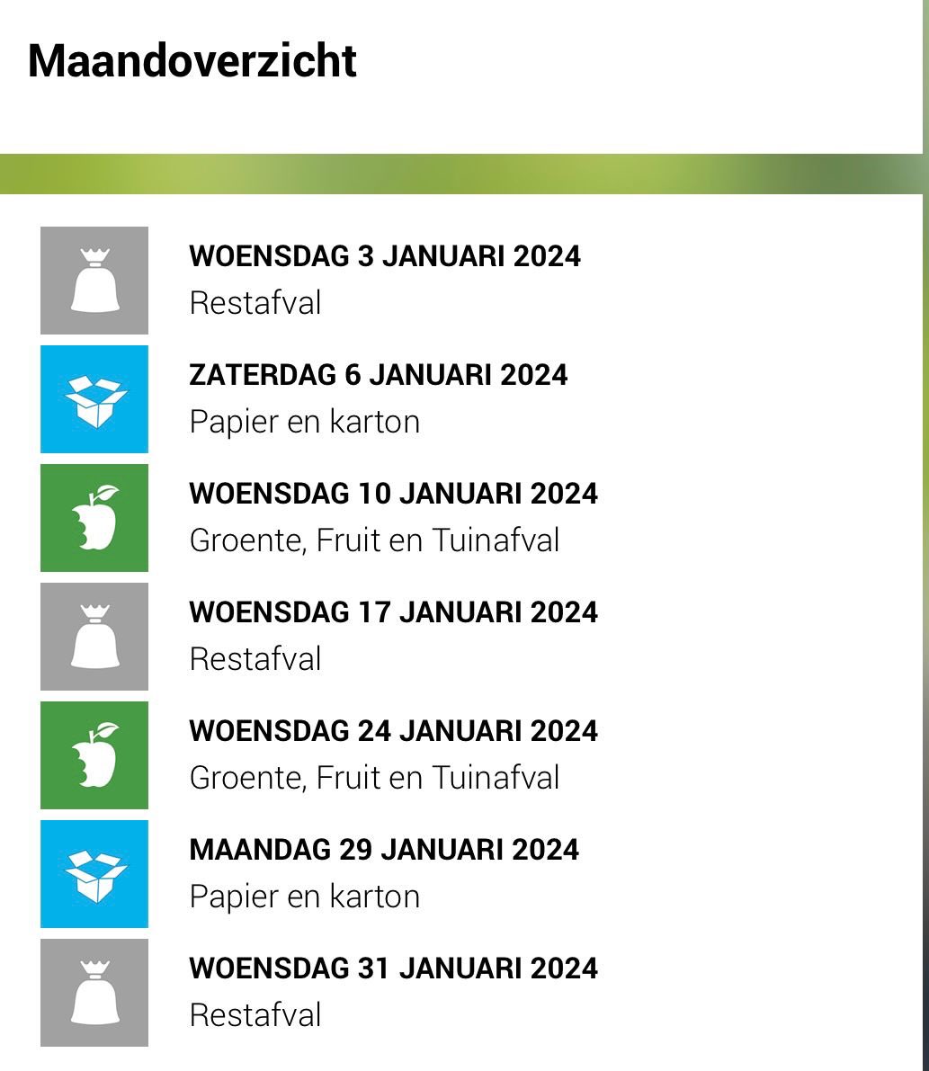 PeterSchipper1e's tweet photo. @voetmobiel @GemeenteLeiden Volgens de app van de gemeente is het op 6 januari https://t.co/Pvwu3m4zUR