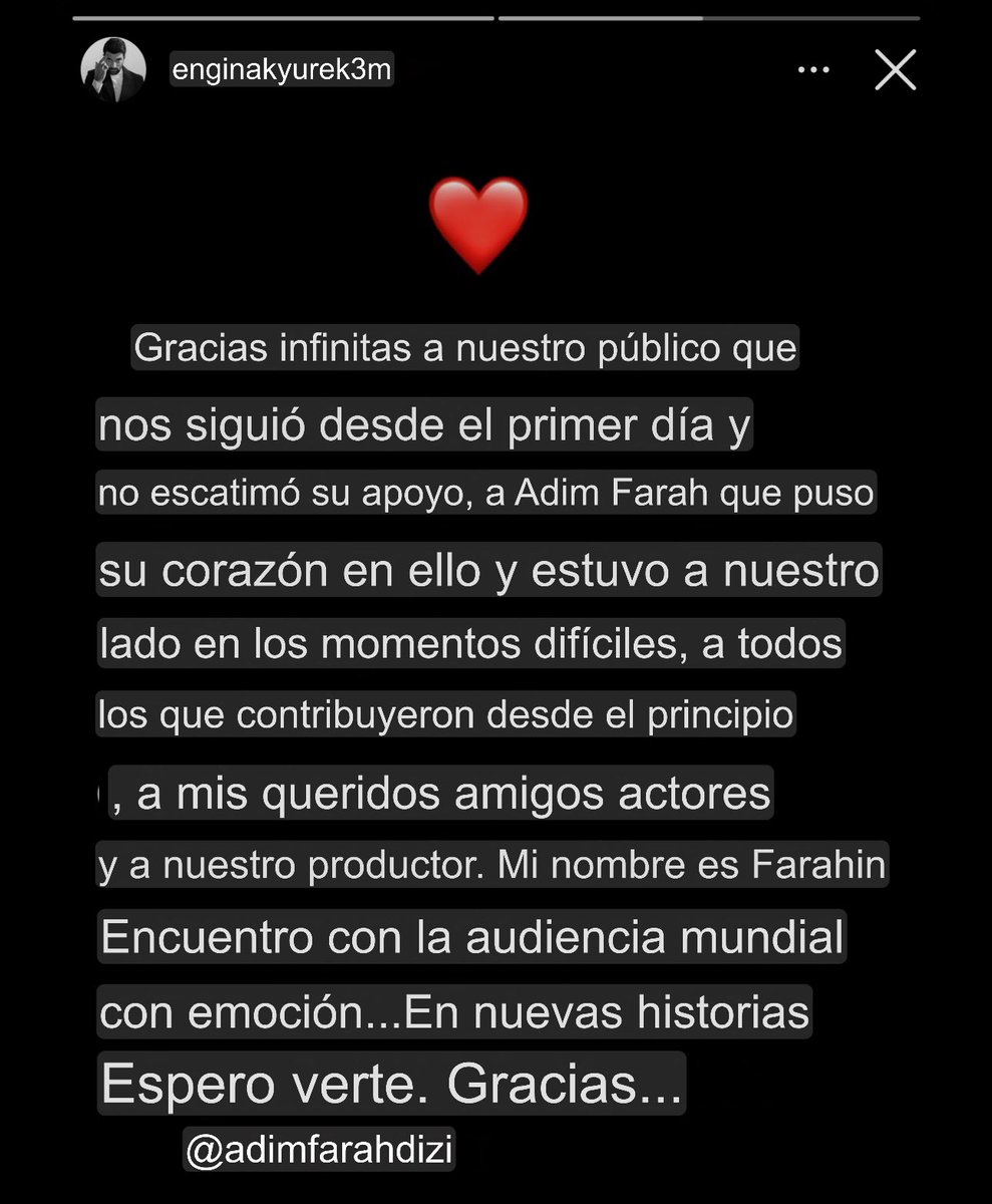 Ayy gracias a ti mi Engino por darnos otro personaje con el que disfrutar de tu talento desde el principio hasta el final y por darle vida cómo solo tú sabes. ❤🥹
#AdımFarah #FaHir
#EnginAkyürek #DemetÖzdemir