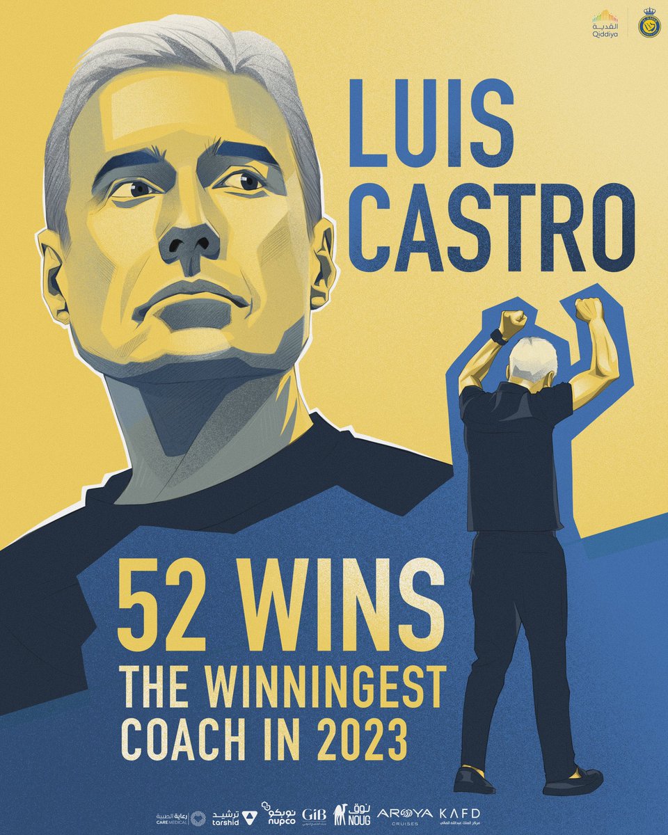 The Leader,
Mr. Luis Castro 🧠

The winningest coach in the world in 2023 🤩
Congratulations Mister, well deserved 👏