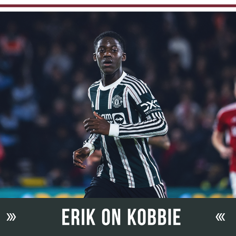 ManUtd's tweet photo. The boss has explained why Kobbie was replaced at the break 🔄

#MUFC || #NFOMUN