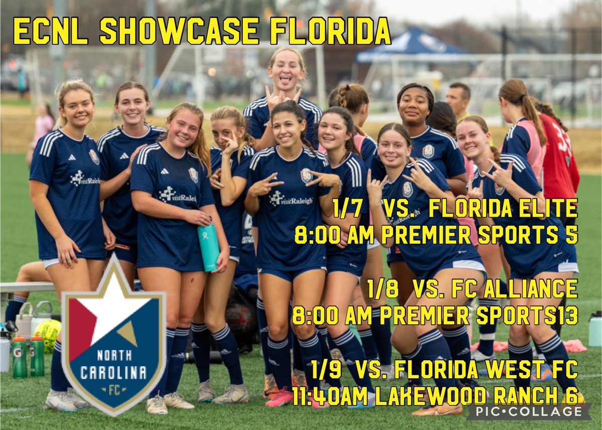 ✈️✈️✈️One week 'til take off! ✈️✈️✈️We are excited to go to FL &amp; hope you will come watch us compete in the U17 division! Class of 2025 and 2026 looking for the right fit school!! 🌴🌴🌴<a href="/NCFC_ECNLGirls/">NCFC ECNL Girls</a> #ECNLFL <a href="/ECNLgirls/">ECNL Girls</a> <a href="/ImYouthSoccer/">ECNL/GA/Recruiting/College Soccer</a> @SoccerMomInt