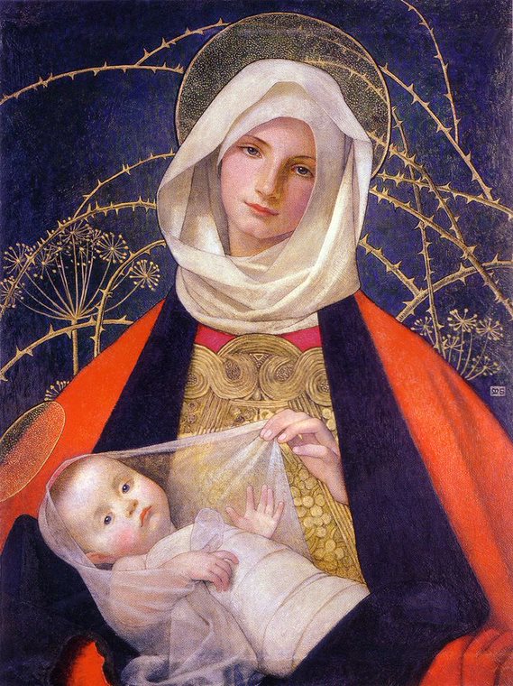 fietje_10's tweet photo. Madonna and Child by Marianne Stokes - ca 1905
#DivinityArrived #soulfulart #artandfaith #apaintingeveryday
#LoveCameDown #betweenstories #adventiscoming #advent #challengingtimes #KyrieEleison #visitation #bethlehem #christmasartwork #nativity  
More info in comments 1/3 https://t.co/JDBmJBAK2S