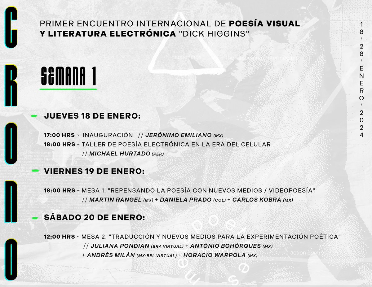 elojo21's tweet photo. Aquí el programa del encuentro de #poesiavisual y #literaturaelectronica 👁️ https://t.co/YvHqHUNIPo