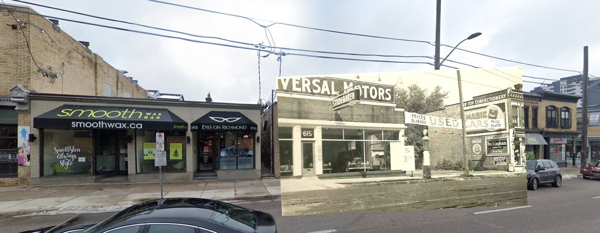 Scott Andrew Collyer (@scottatempyrean) on Twitter photo Today's <a href="/Downtown_London/">Downtown London</a> history melt-through on Richmond Row. Curbside Red Star gas pump, and former <a href="/LTCLdnOnt/">London Transit</a> / London Street Railway tracks in the foreground, which were lifted c. November 1940. Today's <a href="/Downtown_London/">Downtown London</a> history melt-through on Richmond Row. Curbside Red Star gas pump, and former <a href="/LTCLdnOnt/">London Transit</a> / London Street Railway tracks in the foreground, which were lifted c. November 1940.