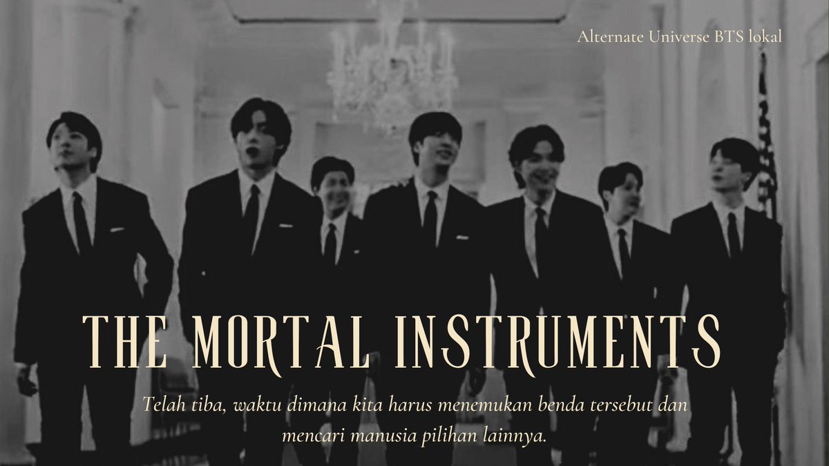 Ichaatwn's tweet image. — ᴛʜᴇ ᴍᴏʀᴛᴀʟ ɪɴsᴛʀᴜᴍᴇɴᴛ
; Telah tiba waktu dimana kita harus menemukan benda tersebut dan mencari manusia pilihan lainnya.

Bangtan × OC AU
©ichaatwn.