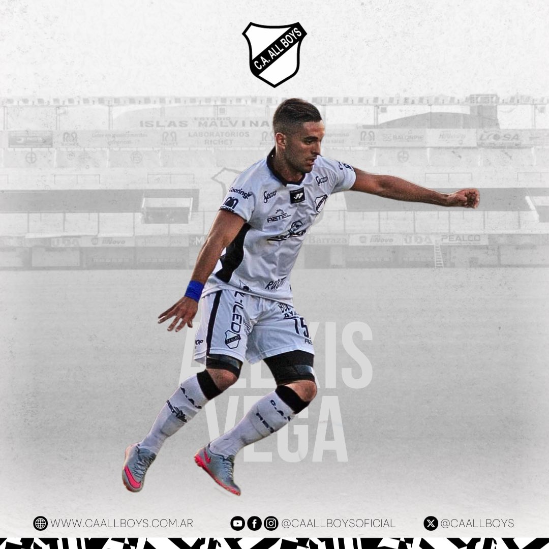 caallboys's tweet photo. 🤩 ¡#AllBoys tiene un nuevo jugador!

⚽ Alexis Vega firmó contrato hasta Diciembre/2025 y es la nueva incorporación del Plantel.

🔙 El volante de 30 años viene de jugar en San Martín de San Juan.

🌟 ¡Bienvenido nuevamente a Floresta!

🤍🖤 #SoyDeAllBoys 🖤🤍 https://t.co/m08G8zSeyg