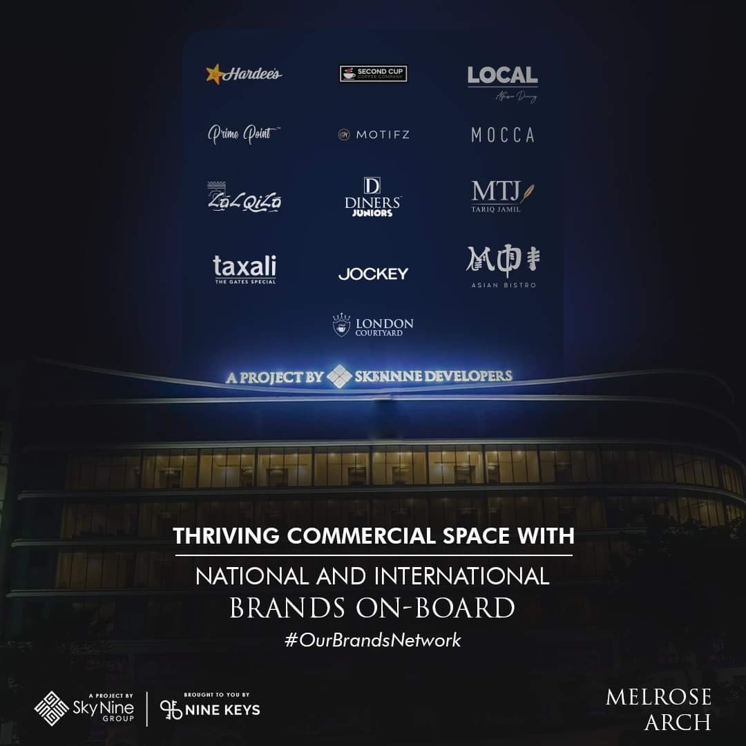 ninekeys99's tweet photo. Melrose Arch's commercial space thrives with national and international brands on board, shaping a vibrant and diverse business landscape. Join this dynamic community and elevate your brand's visibility and success
#realestatepakistan #newyears2024 #ninekeys #RealEstateIslamabad https://t.co/TeiycYQTSU