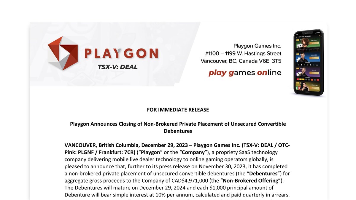 Playgon Games Inc. tweet media