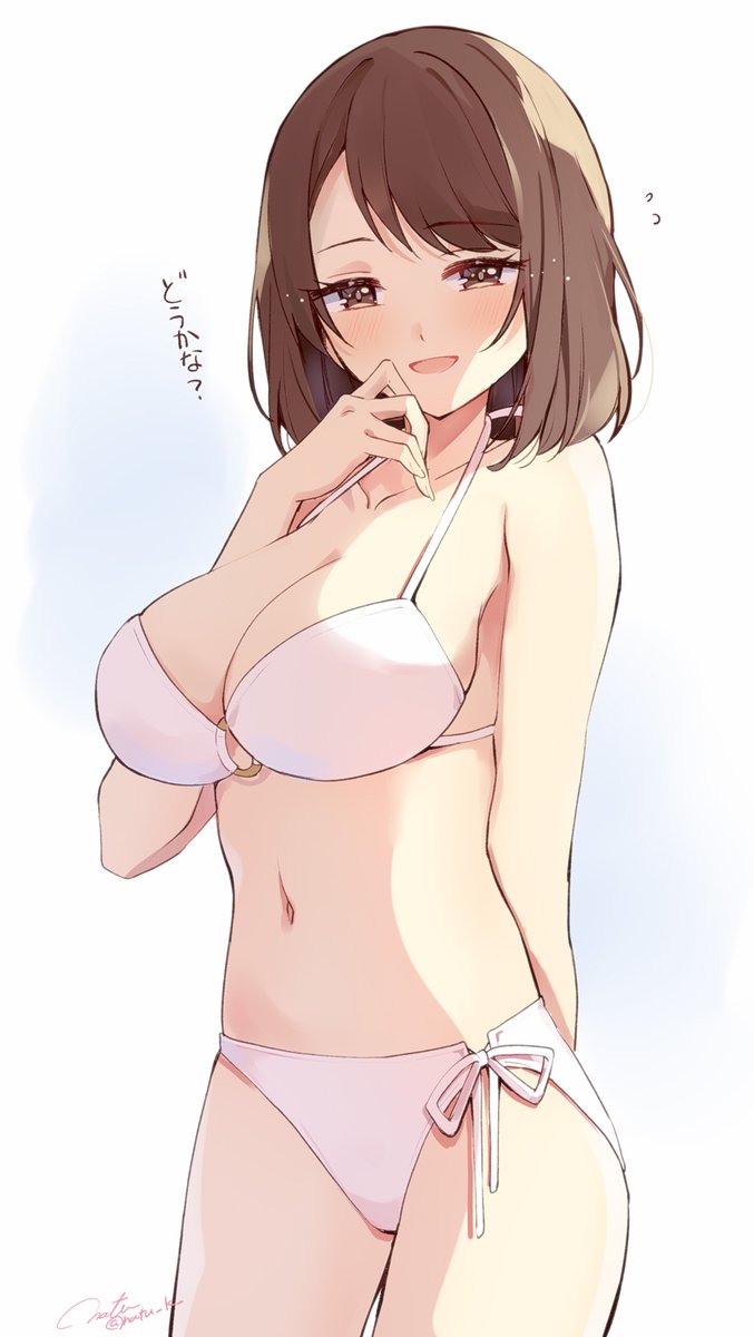 下江コハル(ブルアカ) ,コハル(ブルアカ)(水着) 「来年はもっといっぱい描くぞ #2023年自分が選ぶ今年の4枚」|葉月ナツ🍋のイラスト