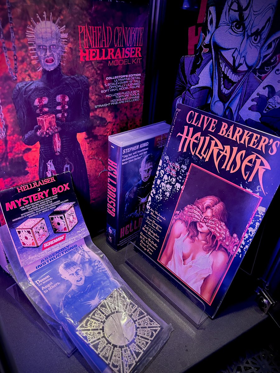 Some vintage Hellraiser stuff (89-91). 😎💜 #hellraiser #clivebarker #80s #90s #80shorror #pinhead #cenobite