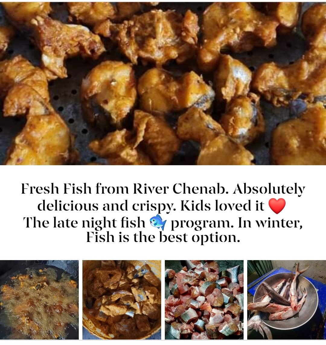 Jachattha's tweet photo. The #Rohu and #Silvercarp. Absolutely delicious 😋 😍. https://t.co/FAUhq3V8Zi