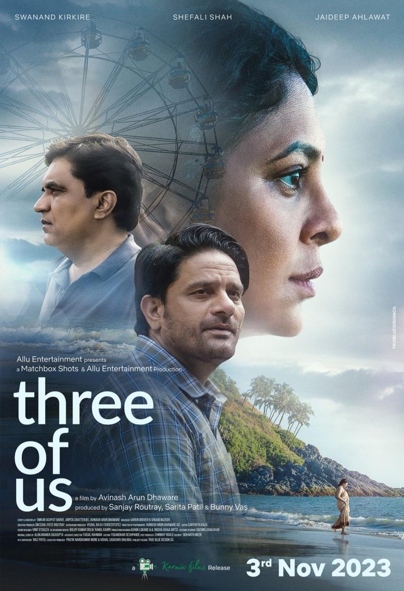 Avinash Arun’s 'Three of Us' is a beautiful film about a woman with dementia revisiting her past for closure before she forgets it. Must-watch for its nuanced storytelling and incredible performances by @JaideepAhlawat & @ShefaliShah_. “Kal toh tabhi aega jab aaj khela jaega” ❤️
