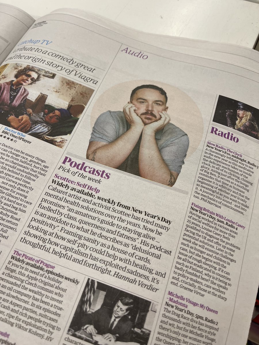 **Self Help is @guardian's Pick of The Week!** I am so chuffed! All episodes are released on New Years Day at 8am. Subscribe here to be one of the first to get it in your ears - linktr.ee/selfhelppod