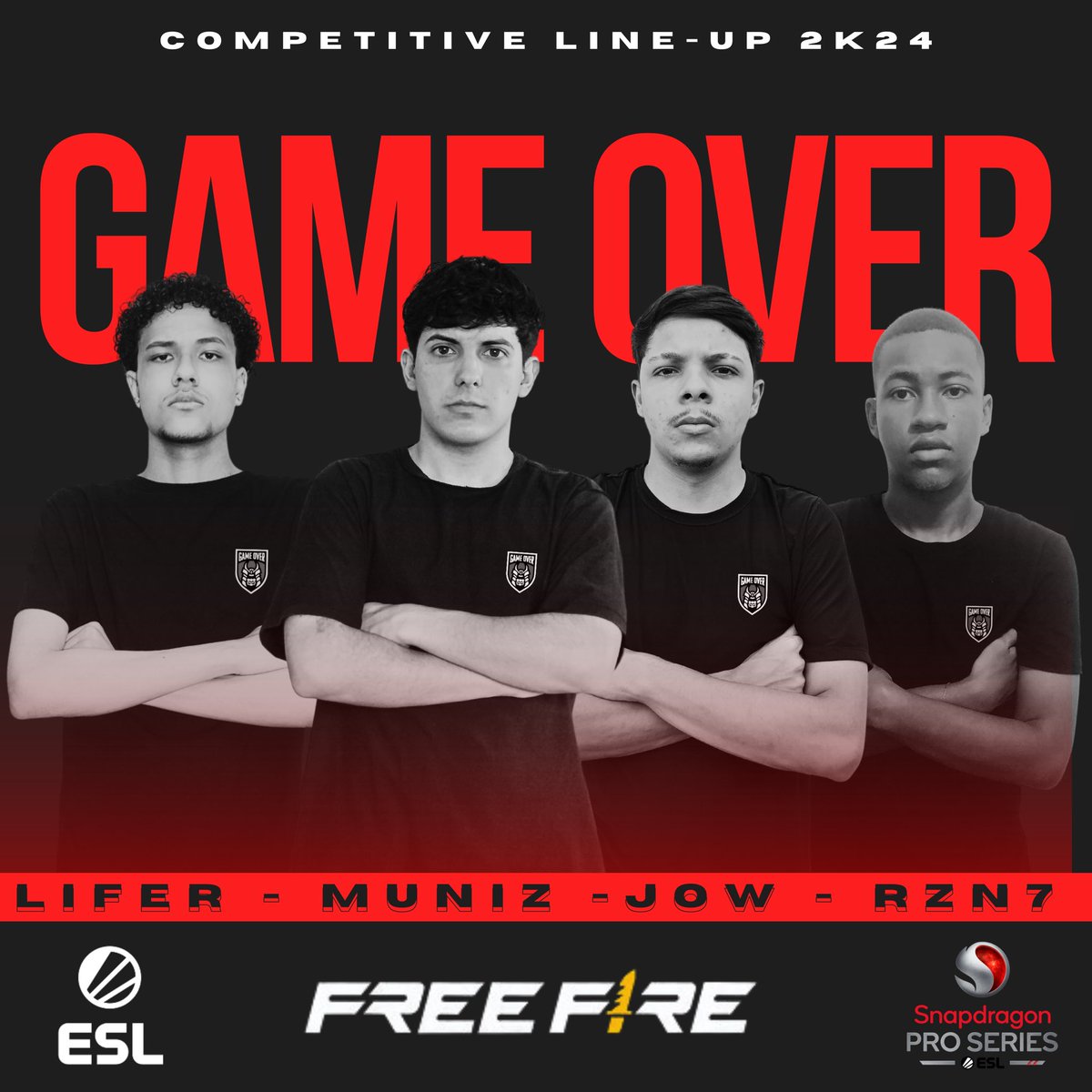 A line finalista da <a href="/eslbrasil/">ESL Brasil 🇧🇷</a> passando na sua tela. Vaaai, pode deixar a sua curtida a vontade. #LetsGO