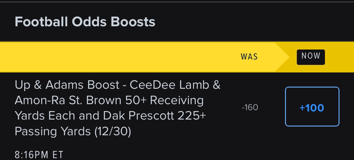 BoostsofFanDuel's tweet photo. FD feeling sorry for us. This is -310 on DraftKings. #FanDuelBoost https://t.co/wdjZGCcVCa