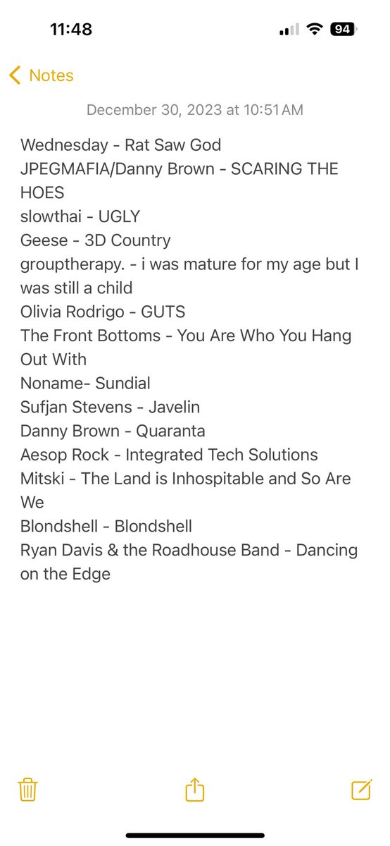 Sending 2023 albums of the year out into the ether