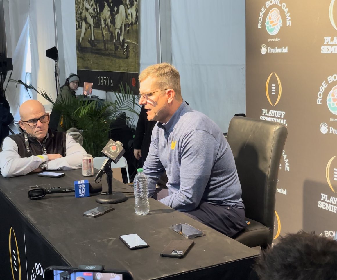 JoshPateCFB's tweet photo. “Like Moses I am going to die leaning on my staff”

- Jim Harbaugh https://t.co/oulf1wQwyh